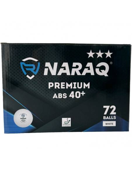 Balles NARAQ ITTF 3*** Premium 40+ Pack 72