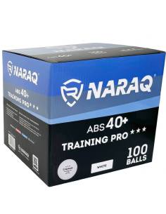 Pelotas NARAQ 3*** Training PRO ABS 40+ pack 100 blancas