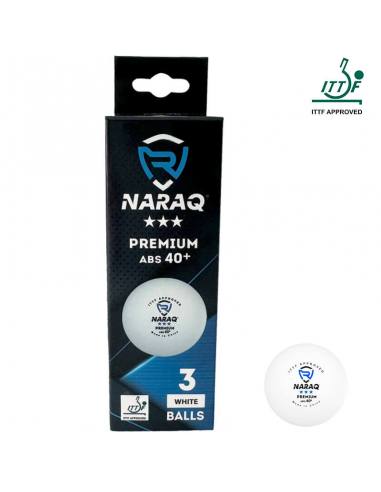 Pelota NARAQ ITTF 3*** Premium 40+ Pack 3