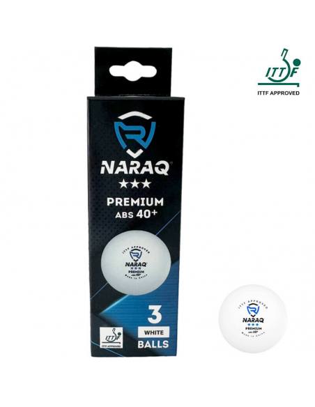 Balls NARAQ ITTF 3*** Premium 40+ Pack 3