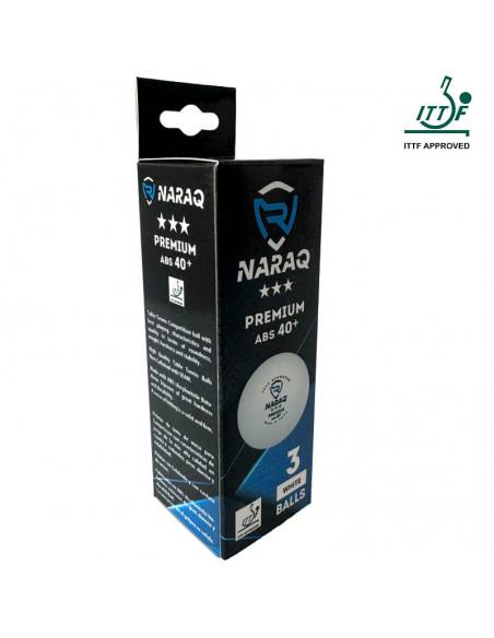 Pelota NARAQ ITTF 3*** Premium 40+ Pack 3