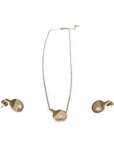 NARAQ Set Necklace and Earrings INOX with racket 2