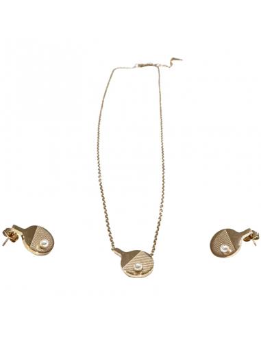 Set Colar e Brincos INOX NARAQ com raqueta