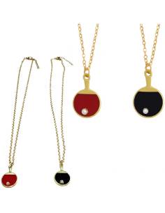 Colar NARAQ dourado com raqueta