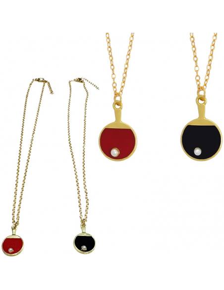NARAQ golden necklace with racket