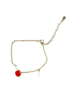 Pulsera NARAQ Dorada con raqueta y pelota