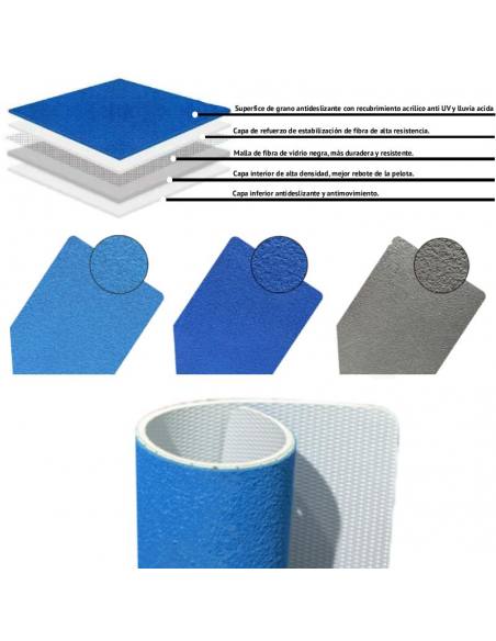 * NARAQ PickleRoll piso acrílico campo de pickleball Outdoor 15x7.2mt