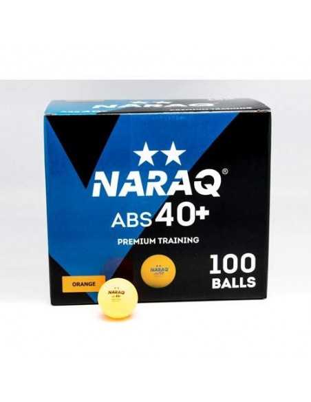 Pelotas NARAQ 2** Premium Training 40+ ABS pack 100 naranjas