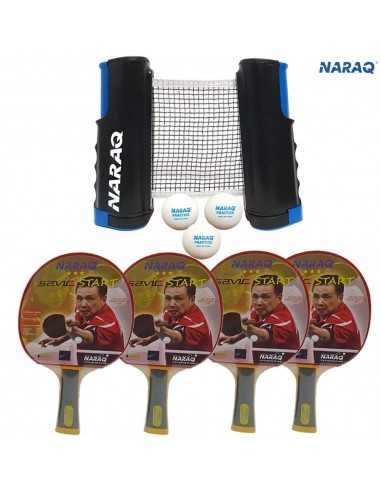 NARAQ PingSet Indoor 4 raquetas