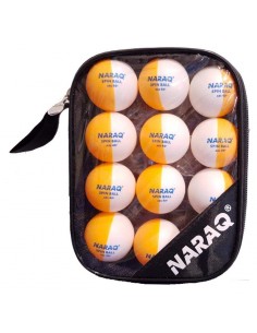Bolas NARAQ Spin Ball Bicolor 40+ ABS + estojo pack 12