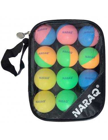 Pelotas NARAQ Fun Colorato 40+ ABS + Estuche...
