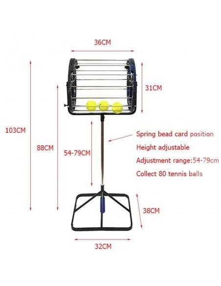 Basket and ball collector wheel Tennis Padel Double NARAQ