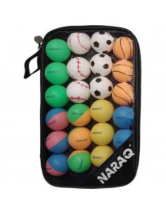 Bolas ABS NARAQ Colorato Sports + estojo 24 pcs
