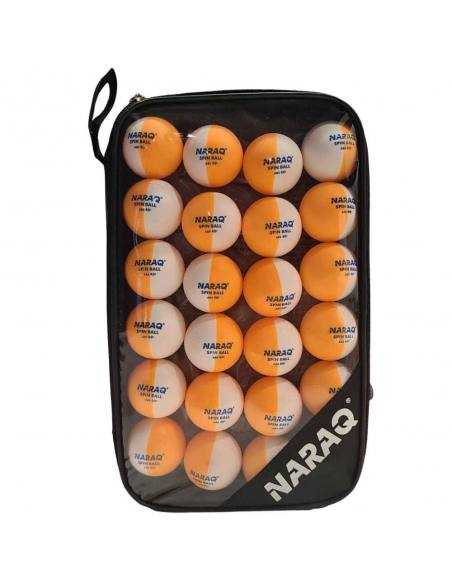 Pelotas NARAQ Spin Ball Bicolor ABS + Estuche pack 24